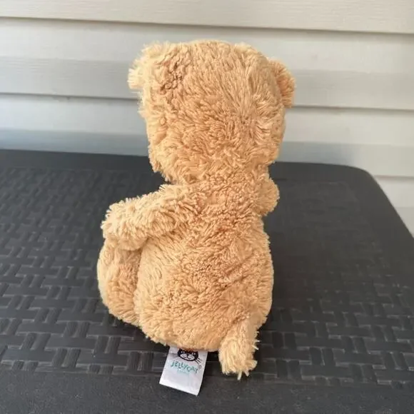Jellycat Bashful Teddy Bear Plush Stuffed Animal 12" Brown Plastic Beads in Butt - Picture 5 of 11